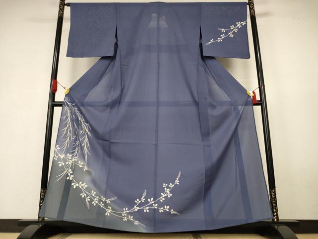 平和屋着物*夏物 訪問着 絽 萩文 暈し染め 正絹 逸品 AABK6534jd