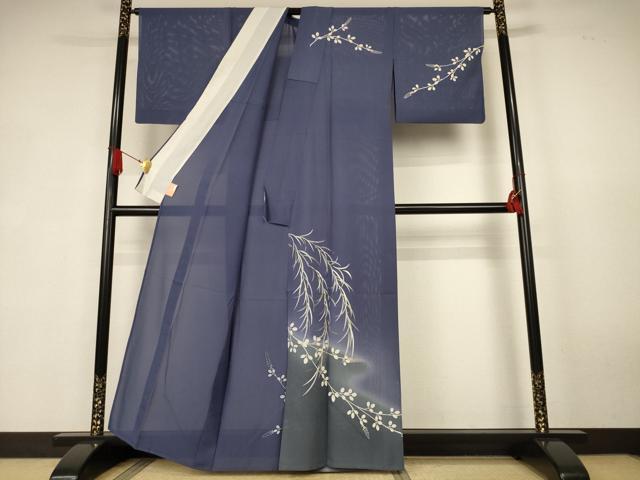 平和屋着物*夏物 訪問着 絽 萩文 暈し染め 正絹 逸品 AABK6534jd
