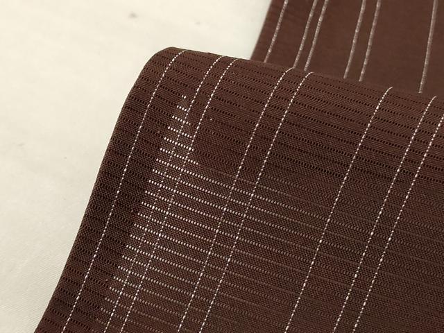 平和屋着物*夏物 小紋 絽 変わり縞 銀糸 正絹 逸品 AABK6536jd