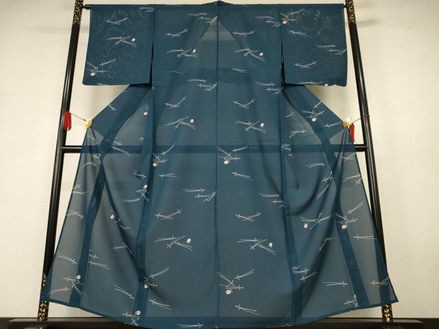 平和屋着物*夏物 小紋 絽 松葉 正絹 逸品 AABK6542jd
