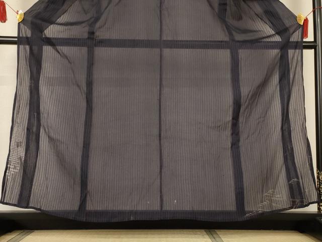 平和屋着物*夏物 アンティーク 大正ロマン 色留袖 紗 風景飛鳥文 金糸 正絹 逸品 AABK6546jd
