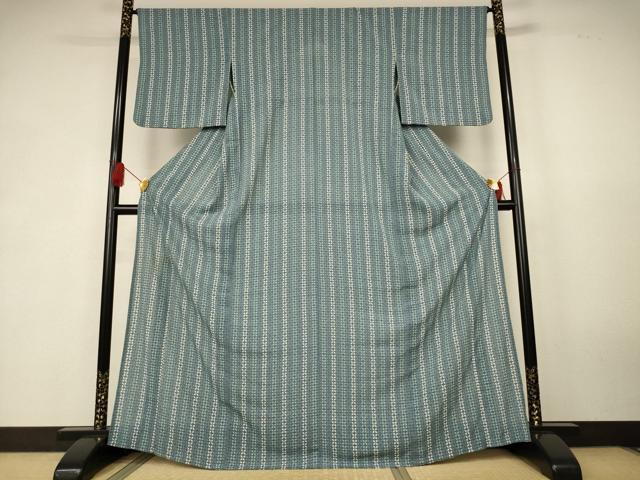 平和屋着物*夏物 小紋 絽縮緬 花間道 洗える着物 AABK6558jd