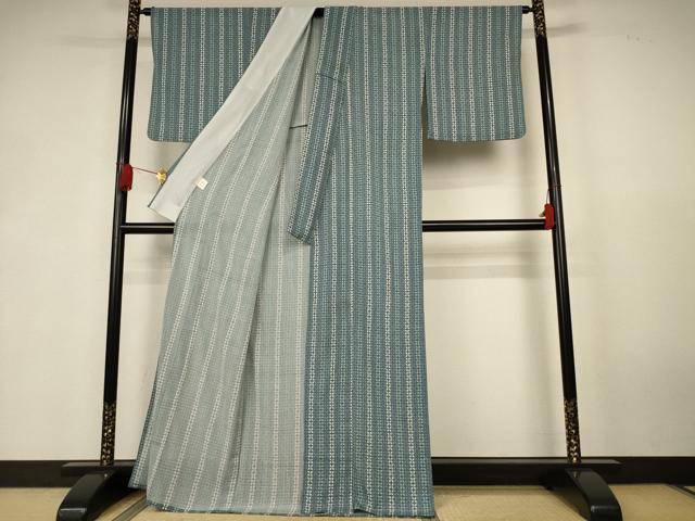 平和屋着物*夏物 小紋 絽縮緬 花間道 洗える着物 AABK6558jd