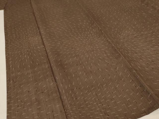 平和屋着物*夏物 小紋 紗紬 メダカ 正絹 逸品 AABK6578jd