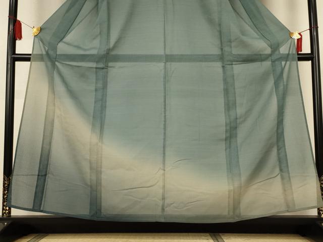平和屋着物*夏物 訪問着 縦絽 霞文 暈し染め 正絹 逸品 AABK6583jd