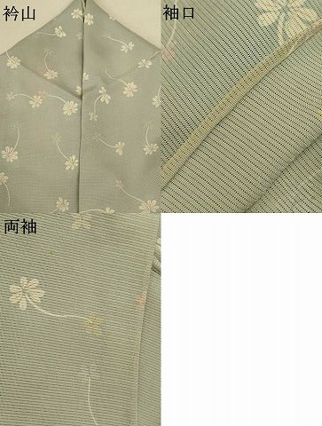 平和屋着物*夏物 小紋 絽 舞花文 正絹 逸品 AABK6586jd