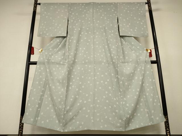 平和屋着物*夏物 小紋 絽 舞花文 正絹 逸品 AABK6586jd