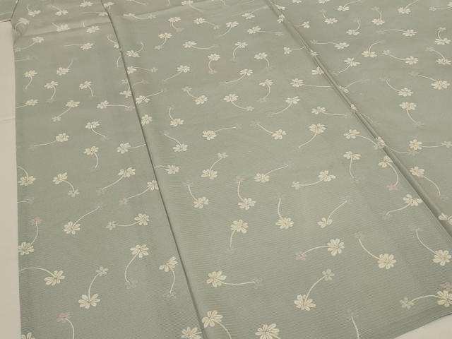 平和屋着物*夏物 小紋 絽 舞花文 正絹 逸品 AABK6586jd