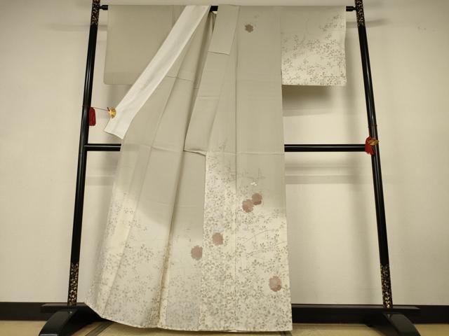 平和屋着物*夏物 訪問着 絽 竹屋町刺繍 萩 ドロンワーク 暈し染め 銀糸 正絹 逸品 AABK6616jd