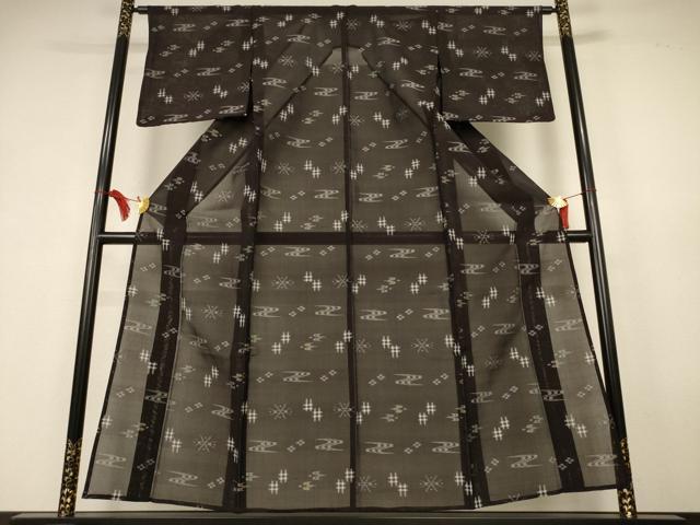 平和屋着物*夏物 本場琉球絣 夏琉球 正絹 逸品 AABK6620jd