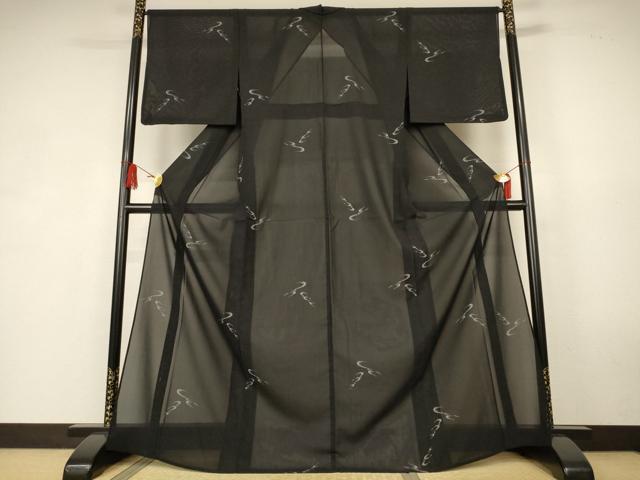 平和屋着物*夏物 本場大島紬 夏大島 抽象文様 正絹 逸品 AABK6634jd