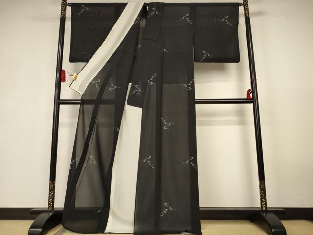 平和屋着物*夏物 本場大島紬 夏大島 抽象文様 正絹 逸品 AABK6634jd