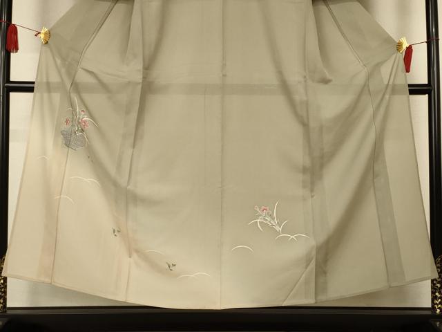 平和屋着物*夏物 訪問着 絽 飾花文 暈し染め 銀彩 正絹 逸品 未使用 AABK6637jd