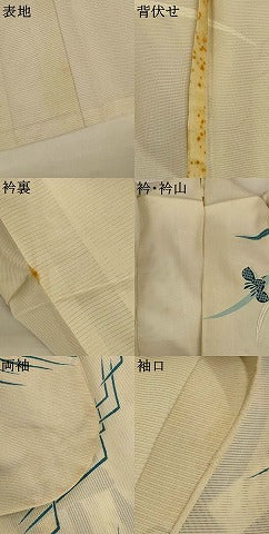 平和屋着物*夏物 訪問着 絽 草花文 銀彩 正絹 逸品 AABK6657jd