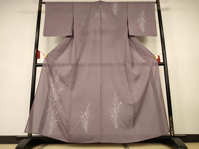平和屋着物*夏物 訪問着 絽 草葉文 正絹 逸品 AABK6658jd