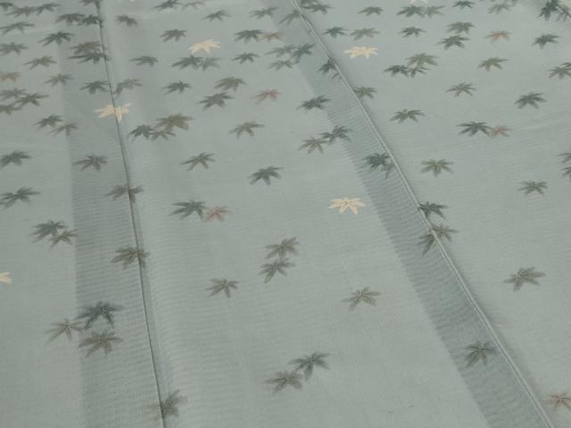 平和屋着物*夏物 二代目 川村久太郎 訪問着 紗紬 笹文 正絹 逸品 AABK6659jd