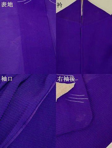 平和屋着物*夏物 訪問着 絽 流水草花文 銀彩 正絹 逸品 AABK6675jd