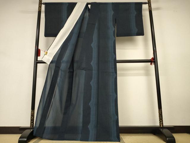 平和屋着物*夏物 本場大島紬 夏大島 140亀甲 間道 正絹 逸品 AABK6677jd
