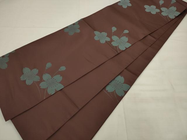 平和屋着物●世界的人形師 辻村寿三郎 ジュサブロー 六通柄袋帯 桜 正絹 逸品 AABK6712pf