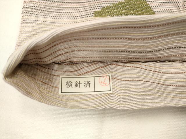 平和屋着物●六通柄袋帯 梟 金銀糸 正絹 逸品 AABK6734pf