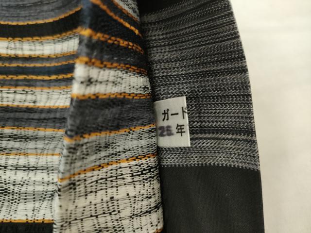 平和屋着物●袋帯 螺鈿 間道 黒地 正絹 逸品 AABK6773pf