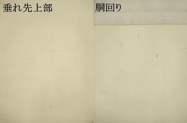 平和屋着物●九寸名古屋帯 紬地 葡萄蔦の葉文 金彩 正絹 逸品 AABK6781pf
