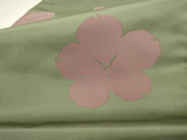 平和屋着物●世界的人形師 辻村寿三郎 ジュサブロー 六通柄袋帯 舞桜文 正絹 逸品 AABK6799pf