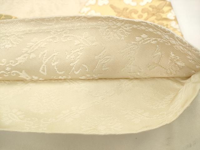 平和屋着物●六通柄袋帯 唐織 花丸文 金糸 正絹 逸品 AABK6833pf