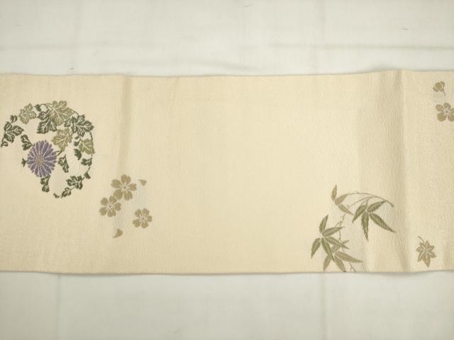 平和屋着物●九寸名古屋帯 唐織 京ロマン 正絹 逸品 AABK6836pf