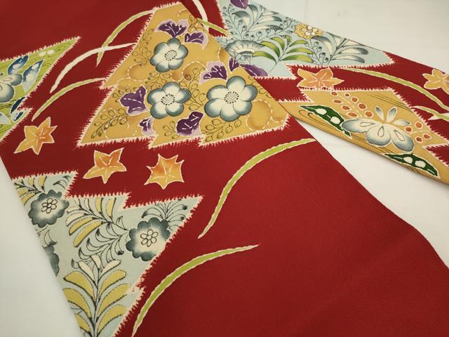 平和屋着物●九寸名古屋帯 辻が花 鬼しぼ縮緬 正絹 逸品 AABK6846pf