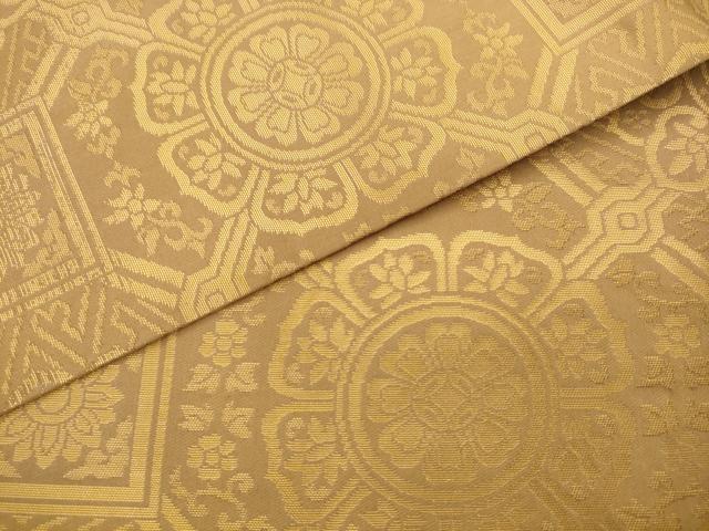 平和屋着物●西陣 川島織物 九寸名古屋帯 蜀江花文 金糸 正絹 逸品 AABK6850pf