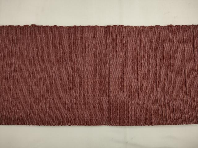 平和屋着物●八寸名古屋帯 信州紬 色無地 紅檜皮色 正絹 逸品 AABK6852pf