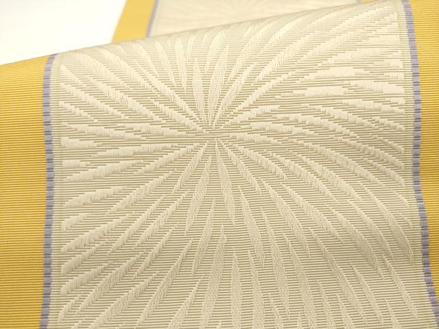 平和屋着物●本場筑前博多織 半幅帯 間道 正絹 逸品 AABK6943pf
