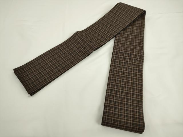 平和屋着物●男性 角帯 格子 正絹 逸品 AABK6950pf