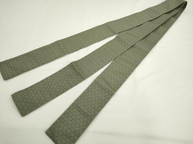 平和屋着物●男性 本場筑前博多織 角帯 七宝花文 正絹 逸品 AABK6955pf