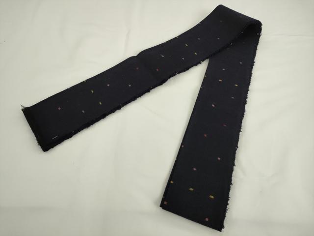 平和屋着物●男性 角帯 紬地 霞文 正絹 逸品 AABK6958pf