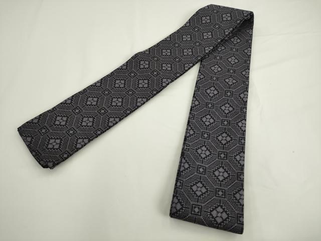 平和屋着物●男性 角帯 紬地 蜀江花文 正絹 逸品 AABK6961pf