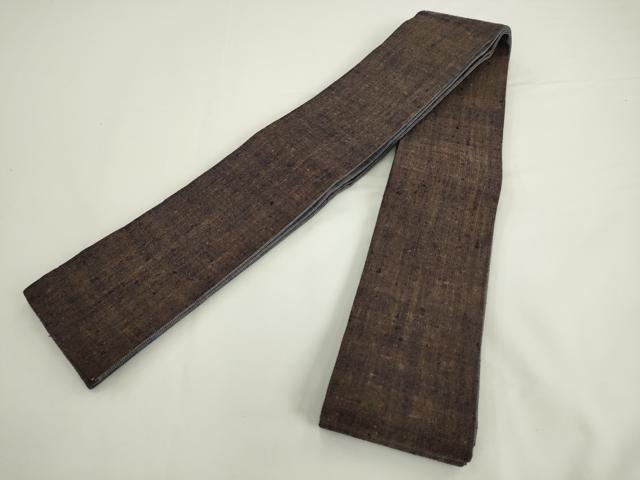 平和屋着物●男性 両面角帯 紬地 霞文 正絹 逸品 AABK6966pf