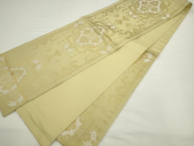 平和屋着物●西陣 川島織物 六通柄 本袋帯 飾花文 金糸 正絹 逸品 AABK6974pf