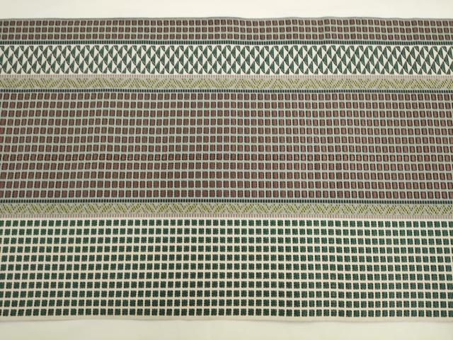 平和屋着物●本場筑前博多織 八寸名古屋帯 間道 正絹 逸品 AABK6987pf