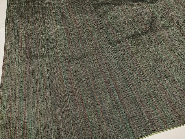 平和屋着物●結城紬 間道 証紙付き 正絹 逸品 未使用 AABK7001ph