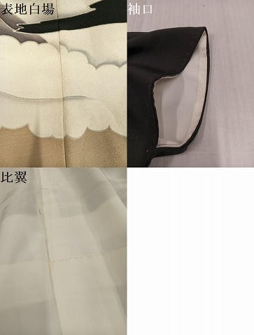 平和屋着物●豪華黒留袖 女人風景文 金彩 正絹 逸品 AABK7002ph