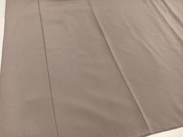 平和屋着物●上質な色無地 胡桃染色 正絹 逸品 AABK7010ph