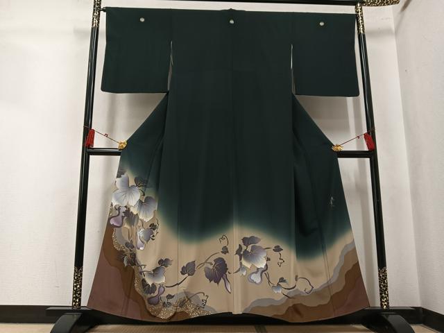 平和屋着物●染色作家 津室朱光 色留袖 瓢箪 暈し染め 金銀彩 正絹 逸品 AABK7019ph