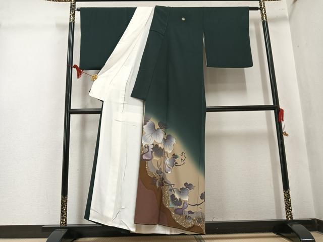 平和屋着物●染色作家 津室朱光 色留袖 瓢箪 暈し染め 金銀彩 正絹 逸品 AABK7019ph