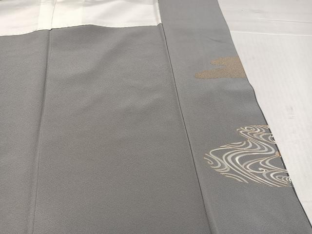 平和屋着物●豪華色留袖 駒刺繍 雪輪流水草花文 暈し染め 金銀彩 正絹 逸品 AABK7023ph
