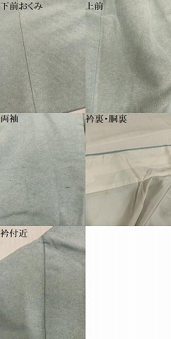 平和屋着物●上質な小紋 霞文 お召縮緬 正絹 逸品 AABK7030ph
