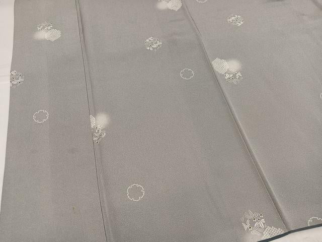 平和屋着物●上質な小紋 雪輪花文 ほたる暈し 正絹 逸品 AABK7038ph