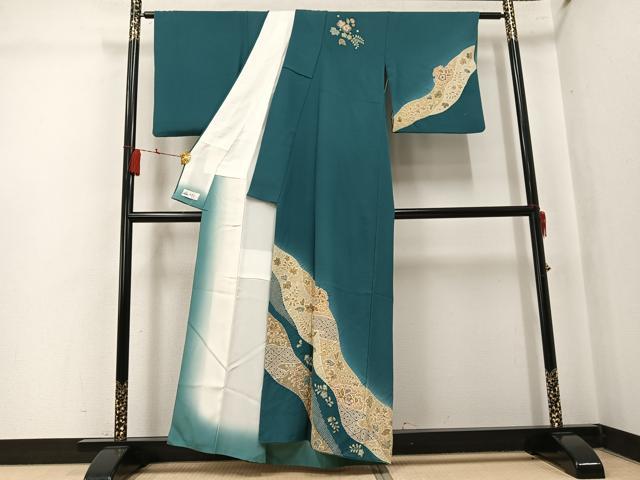 平和屋着物●越後十日町の一流染匠 桐屋・翠山工房 訪問着 纐纈師 辻が花 絞り 暈し染め やまと誂製 正絹 逸品 AABK7041ph
