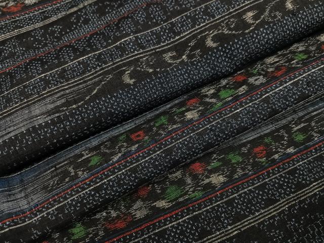 平和屋着物●結城紬 花唐草文 正絹 逸品 AABK7042ph